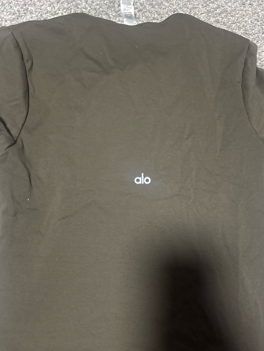 ALO Yoga Olive Green Logo Tee